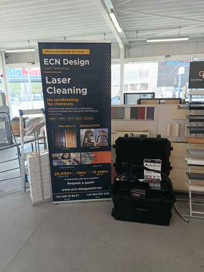 Demostración de limpieza láser ECN Design en BigMat Haren